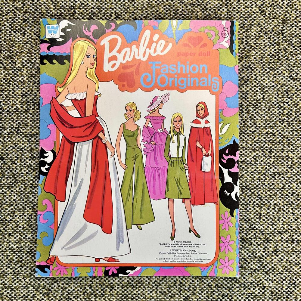 Whitman Barbie Paper Doll Fashion Originals 1976 Uncut 1989 Reissue 1989